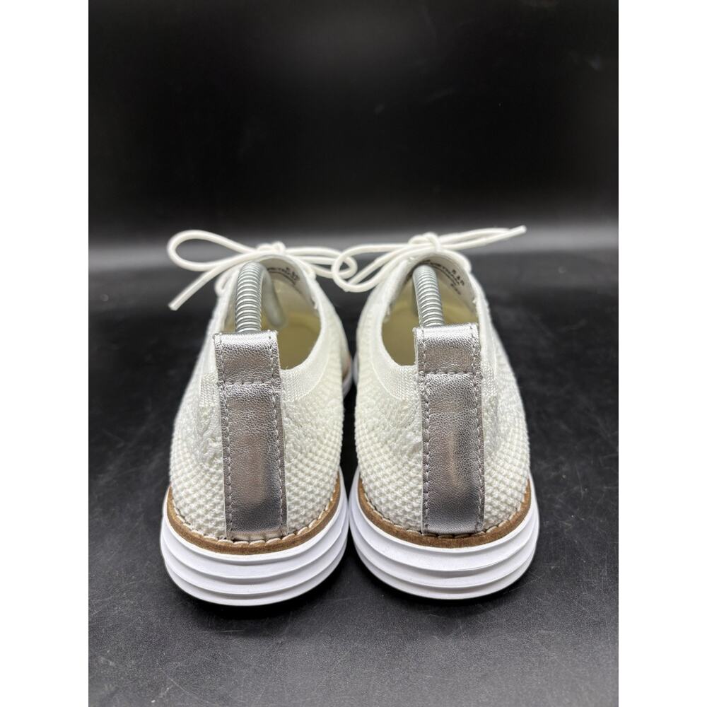 Cole Haan Women 5.5 B Grand Stitchlite Wingtip Oxford White Knit Shoes W11514 - Picture 4 of 7